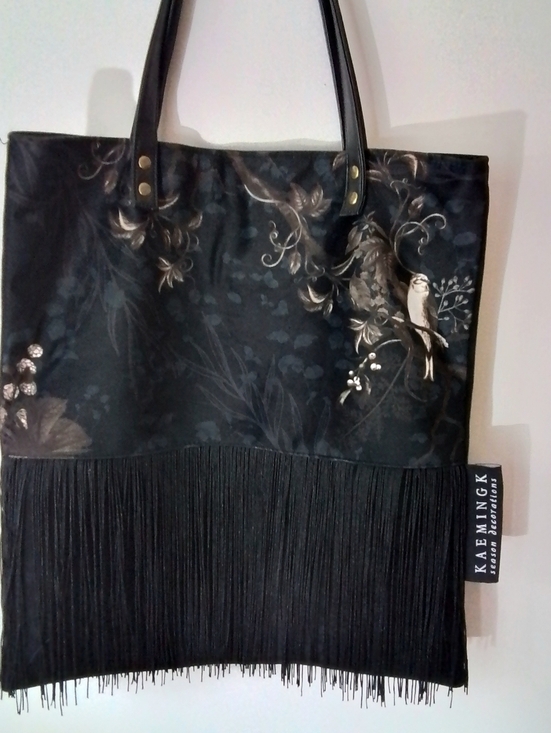 kaemingk Handbags - Black Swallow Bird Tote Bag Kaemingk Purse